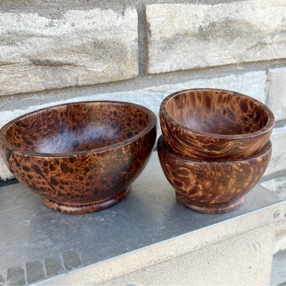 Other - Wooden Bowl Set of 3